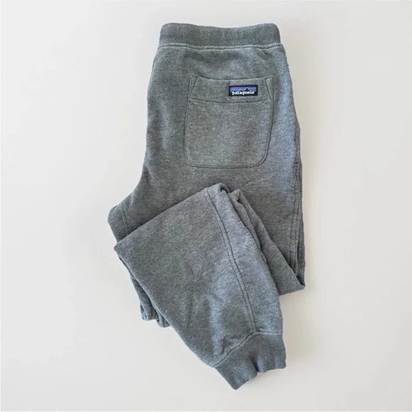 Patagonia Men’s Sweatpants Large Gray Drawstring Zip Pocket Organic Cotton - Picture 1 of 7